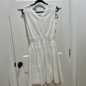NWT Roller Rabbit Eyelet Emane Dress w/Smocked Waist & Pearl Embroidery Detail